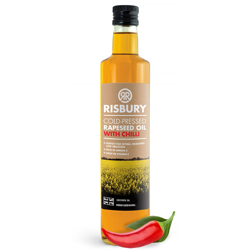 RISBURY COLD-PRESSED RAPESEED OIL WITH CHILLI - 250ml